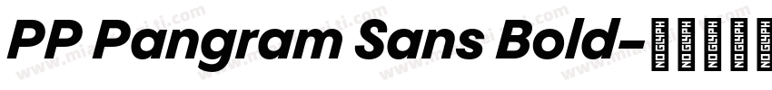 PP Pangram Sans Bold字体转换